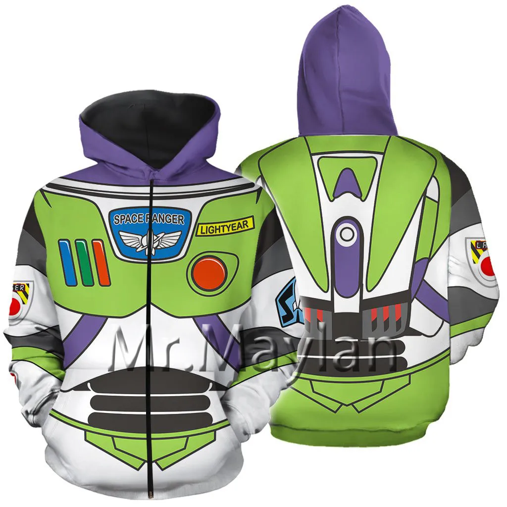 Cosplay 3d Full Printed Buzz Lightyear Jacket Men/women Hoodie Unisex Casual Boys Streetwear Sweatshirt Pullover Sudadera Hombre