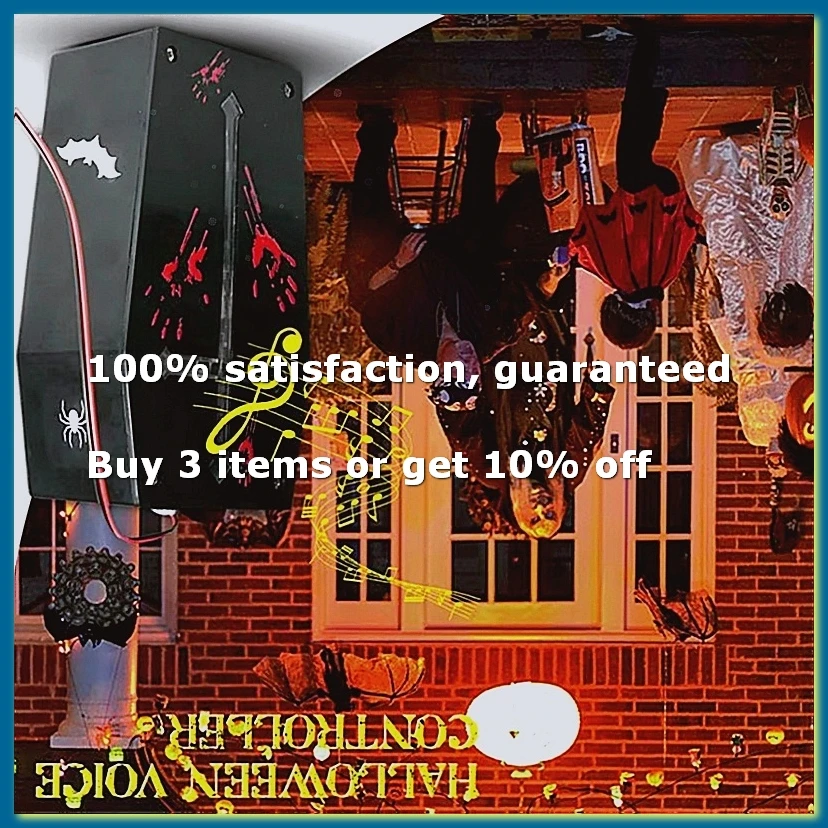 Halloween Sound Control Decoration Props Horror Sound Box Induction Scene Decorative Lamp-ABPX