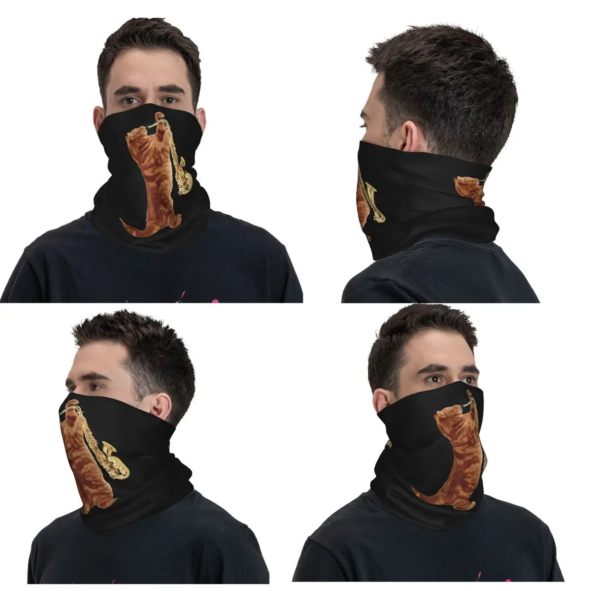 Saxophone Player Music Art Girls Y2k Graphic Bandana Neck Gaiter Printed Mask Scarf Headband Hiking Fishing For Men Women Adult