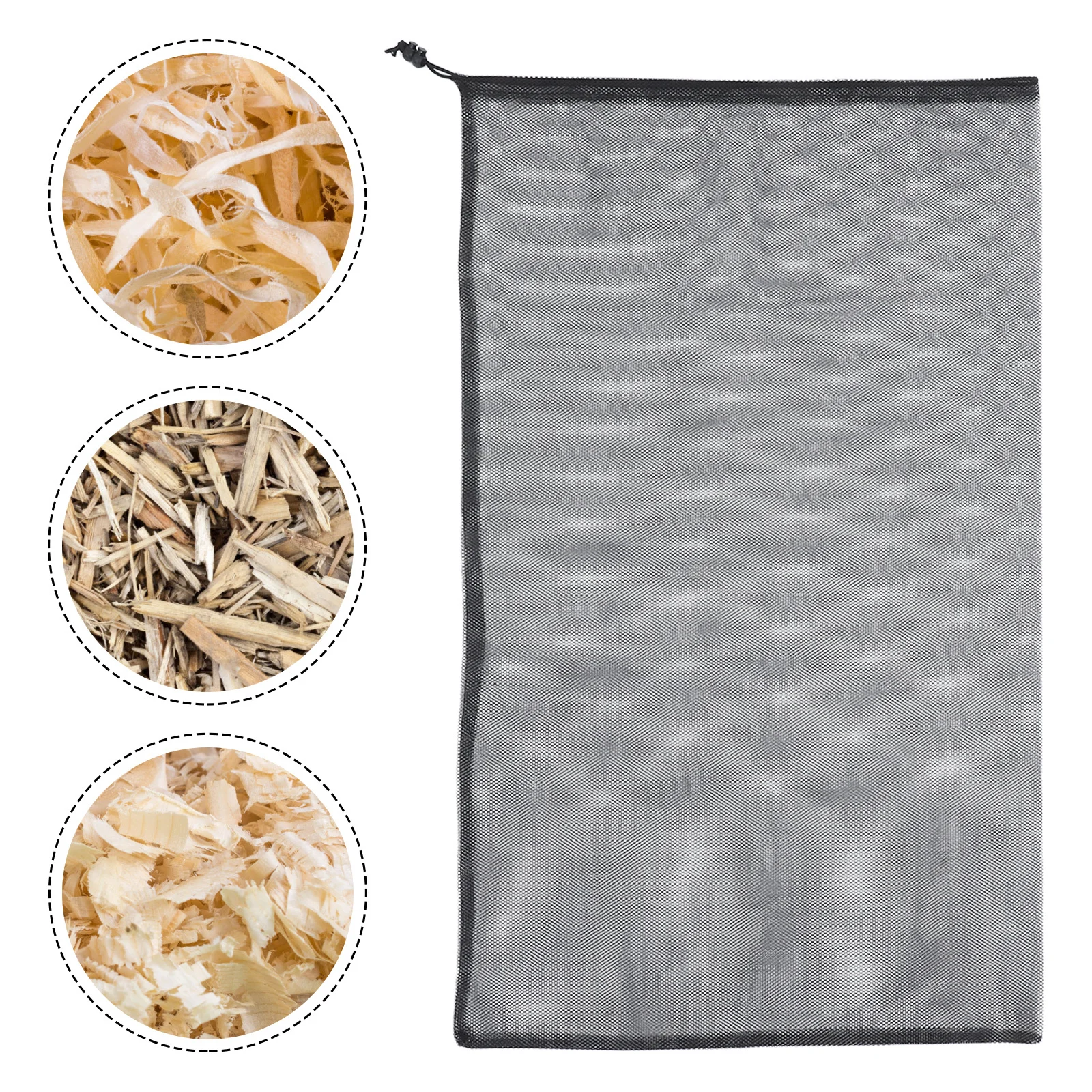 

1pc Bag Leaf Collection Mesh Airflow Drawstring Sturdy Elastic Universal Fit For Shredder Lawn Tractor Yard Leaves