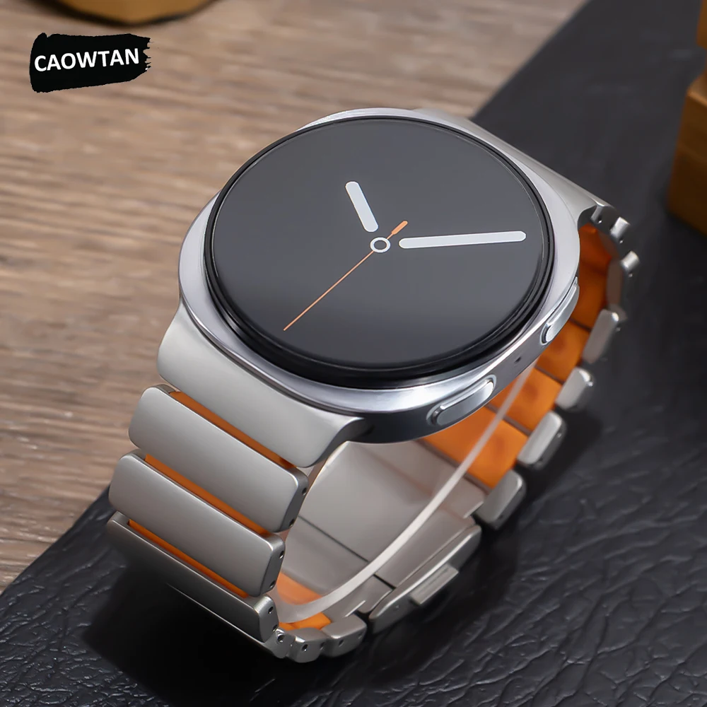 

Роскошный силиконовый титановый ремешок для Samsung Galaxy Watch 8 Classic 46 мм, мужской ремешок с магнитной застежкой для Galaxy Watch 8 40 мм 44 мм