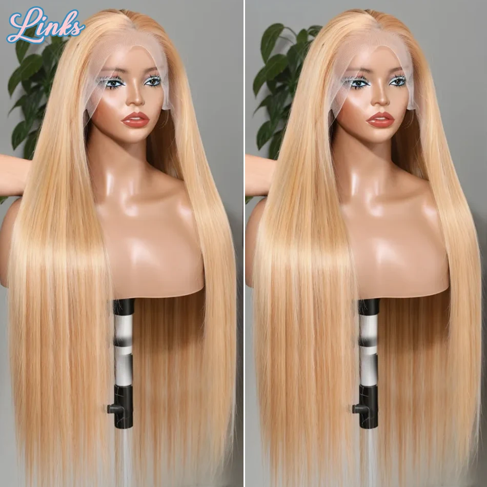 Links 36 Inch P18 613 Highlight Blonde 13x4 13x6 Lace Front Human Hair Wigs 220% Honey Blonde Remy Hair Wig For Women