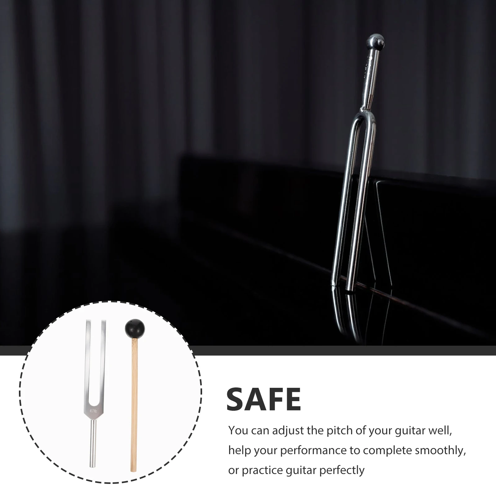 

1Set Tuning Fork Set Multi Functional Aluminum Alloy Tuner Hammer for Yoga Meditation Chakra Tuning Fork