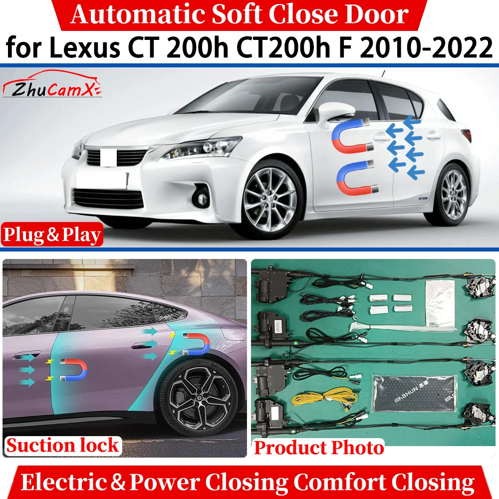 

for Lexus CT 200h CT200h F 2010-2022 Car Automatic Soft Close Door Electric Power Comfort Closing Suction lock Quiet System