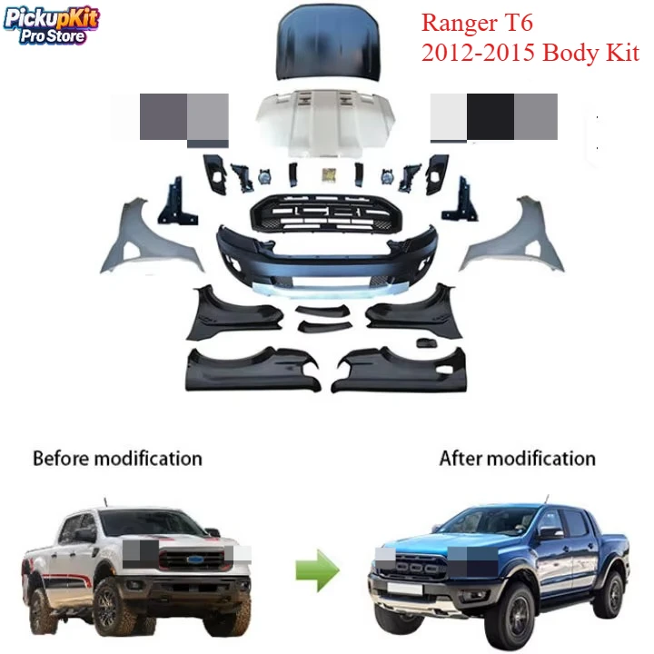 

Ranger T6 2012-2015 Body Kit - Upgrade to Ranger Raptor Style Direct Fit Exterior Kit