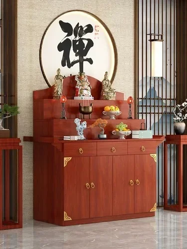 HOME New Chinese Style Altar Incense Burner Table Buddha Shrine  Middle Hall Prayer Altar Table Three-Layer Incense Fire