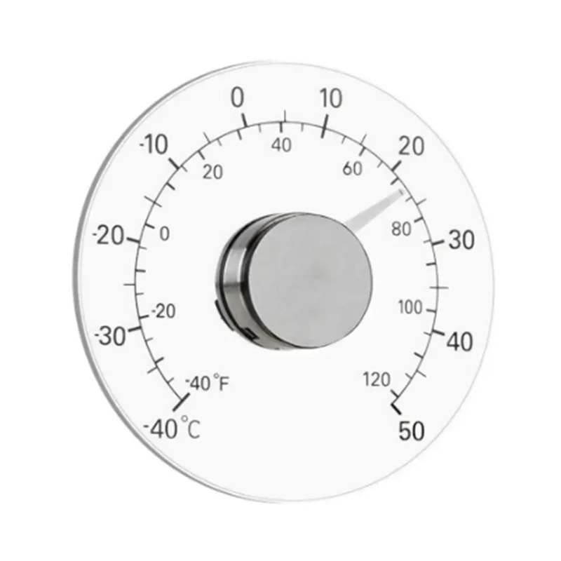 1 PCS Indoor Outdoor Window Thermometer Weather Thermometer Accurate Readings Acrylic + Stainless Steel For Home Office-Hot