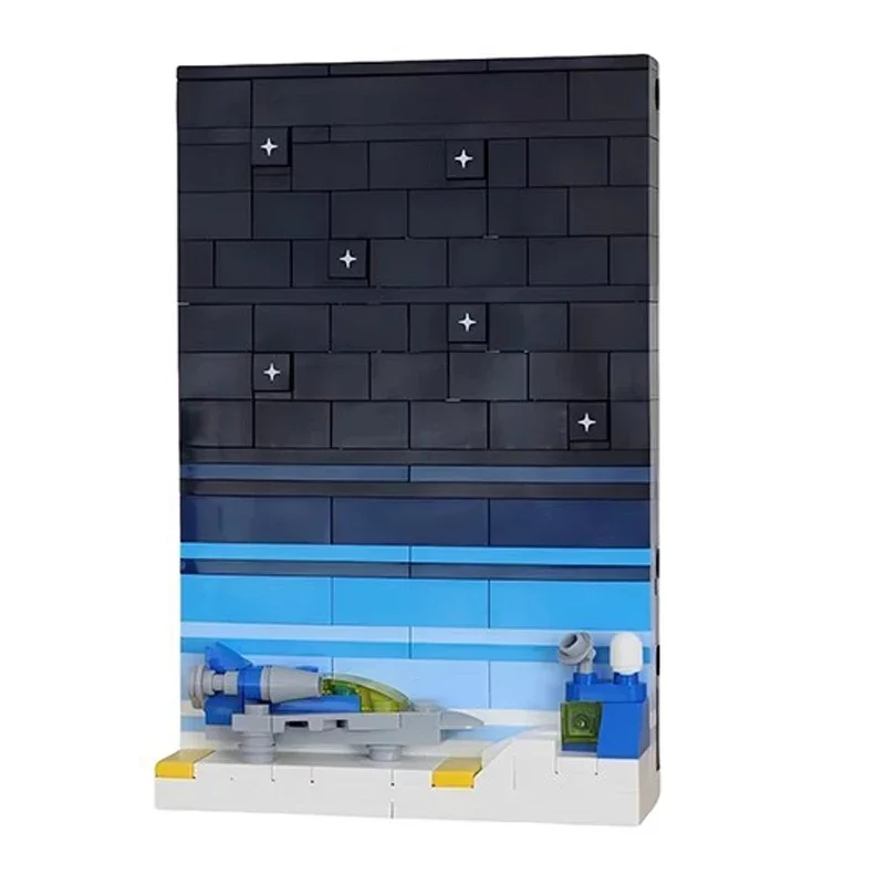 MOC Kreatives Universum Weltraumgeschichte Postkarte Baustein-Modell DIY Kinder-Puzzle Montage-Spielzeug Geburtstagsgeschenk Dekoration – Detail 14
