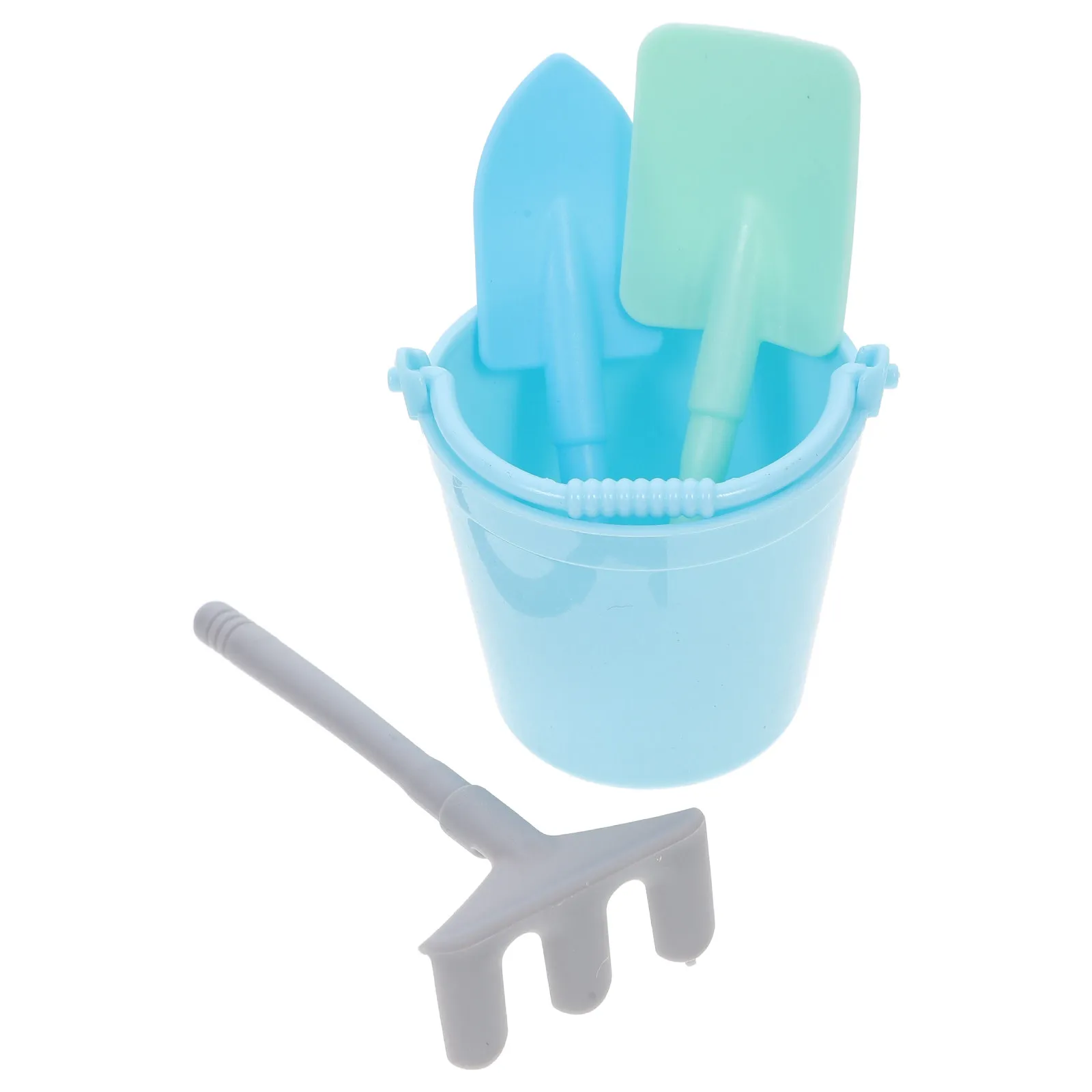 

Набор из 3 предметов: детские садовые инструменты (мини-ведро, лопатка, грабли) для игр на улице и в песочнице