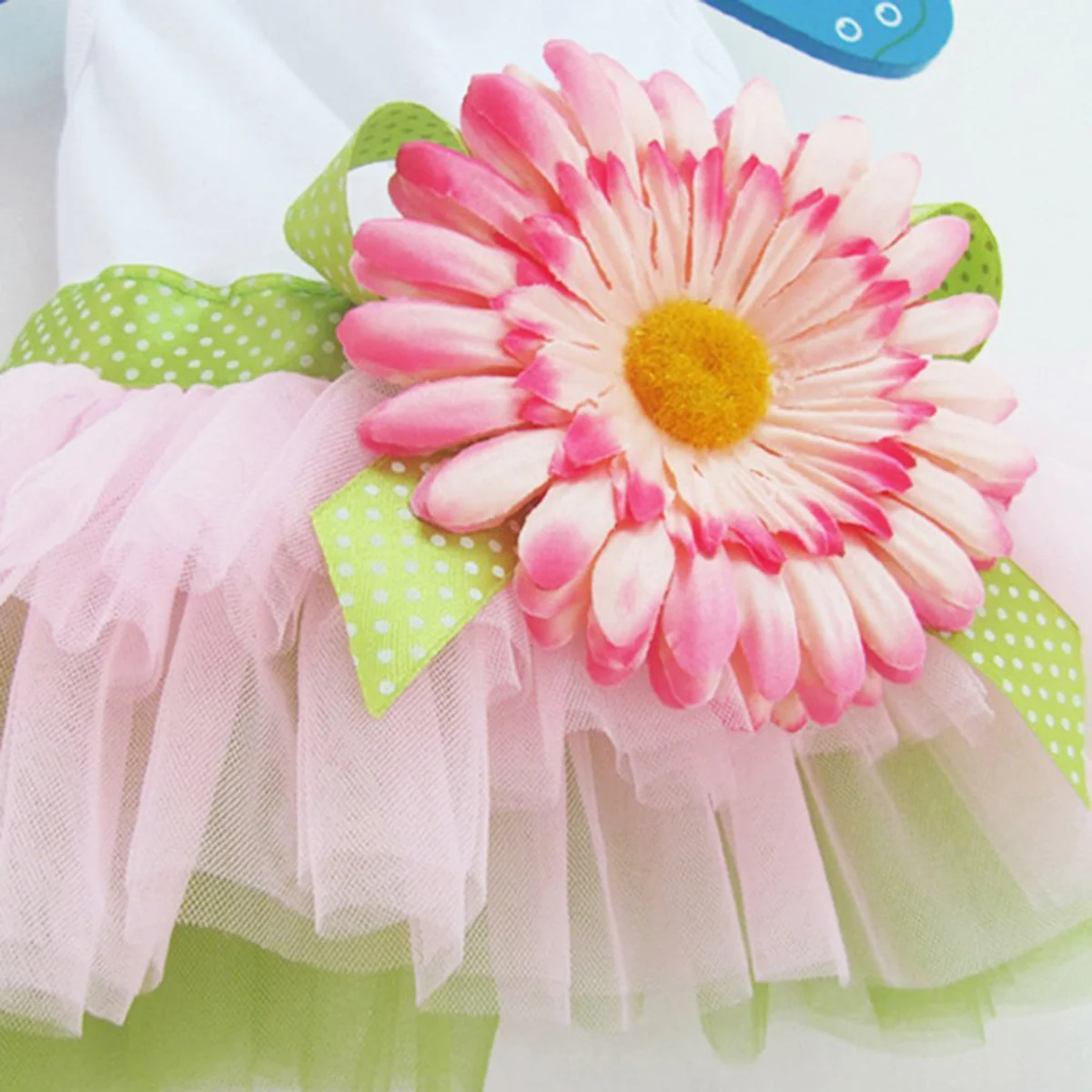 

Sunflower Floral Dog Dress Size Stylish Summer Skirt Pet Clothes for Outdoor Special Occasion Photo Taking