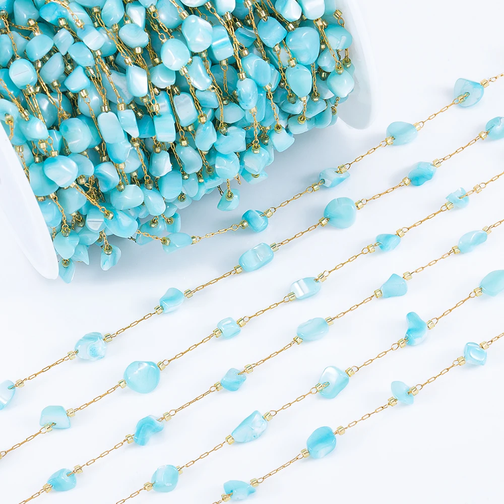 

0.5/1M 4.2mm Stainless Steel Irregular Loose Bead Chain For DIY Women's Necklace Bracelet Anklet Fashion Style Jewelry Making