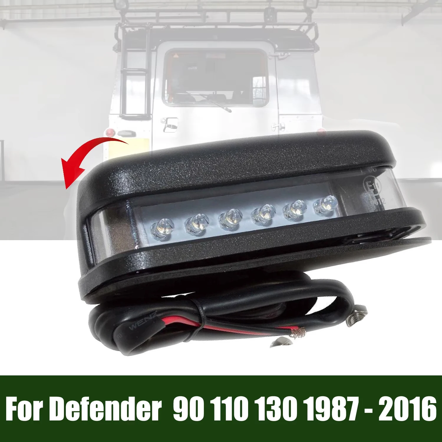 LED Rear License Number Lamp Plate For Land Rover Series 2 2A 3 Defender 90 110 130 1987-2016 XFC100550 PRC7255 XFC100550LED