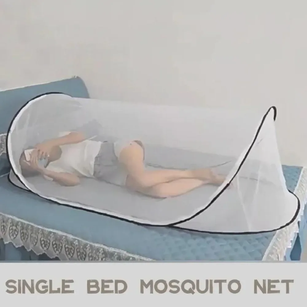 Full Cover Travel Folding Mosquito Net Insect Protection Adjustable Single Bed Sleeping Mosquito Net Anti Mosquito Zipper