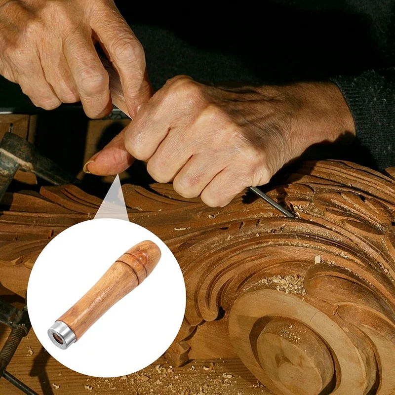 Poignée de lime en bois avec colliers en métal de bain, top 20 pièces, 10 pièces pour lime de 6 à 8 pouces + 10 pièces pour lime de 10 à 12 pouces (2 tailles)