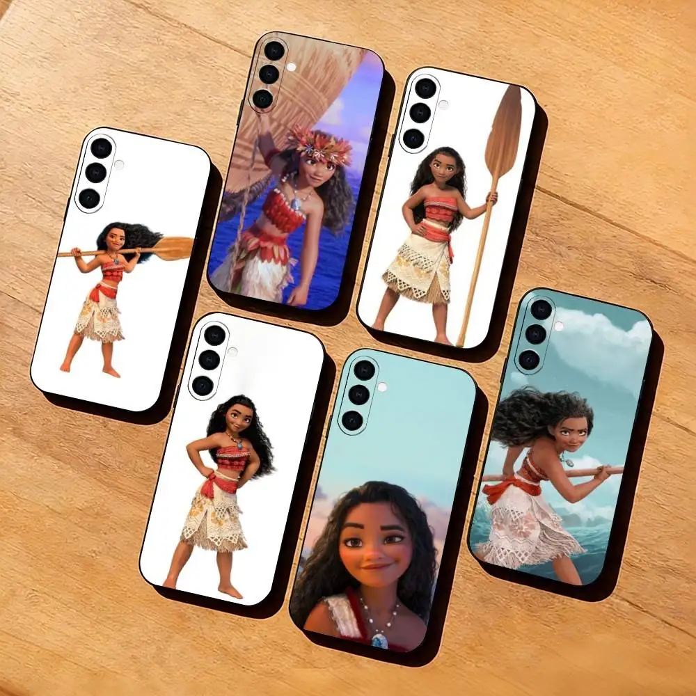 Beautiful and elegant M-Moana  Phone Case Black Silicone Soft For Samsung Galaxy A73,A72,A71,A70,A53,A52,A51