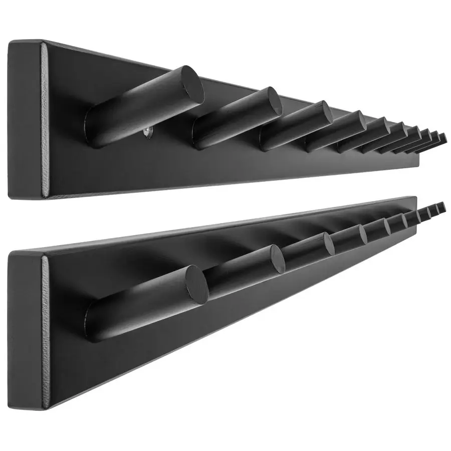 

Настенная вешалка для одежды, 10 крючков, 38 длинных вешалок для пальто, настенное крепление, бамбуковые колышки, крючки для шляп для подвешивания кепок, куртки, одежды, пальто, B