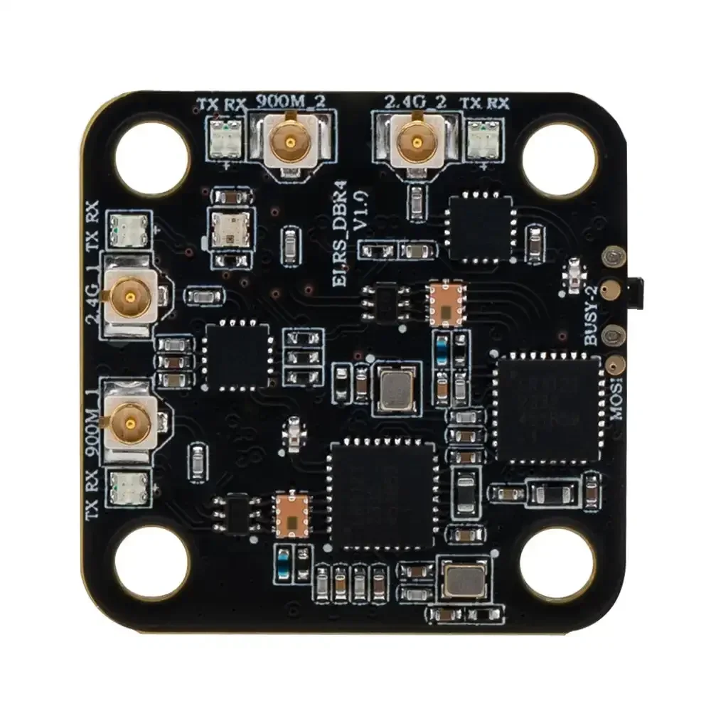 BaMasRadiomaster DBR4 Dual Band Xross Gemini ExpressLRS Receiver 2.4G&900MHZ 20x20mm Perfect For Nomad TX Module
