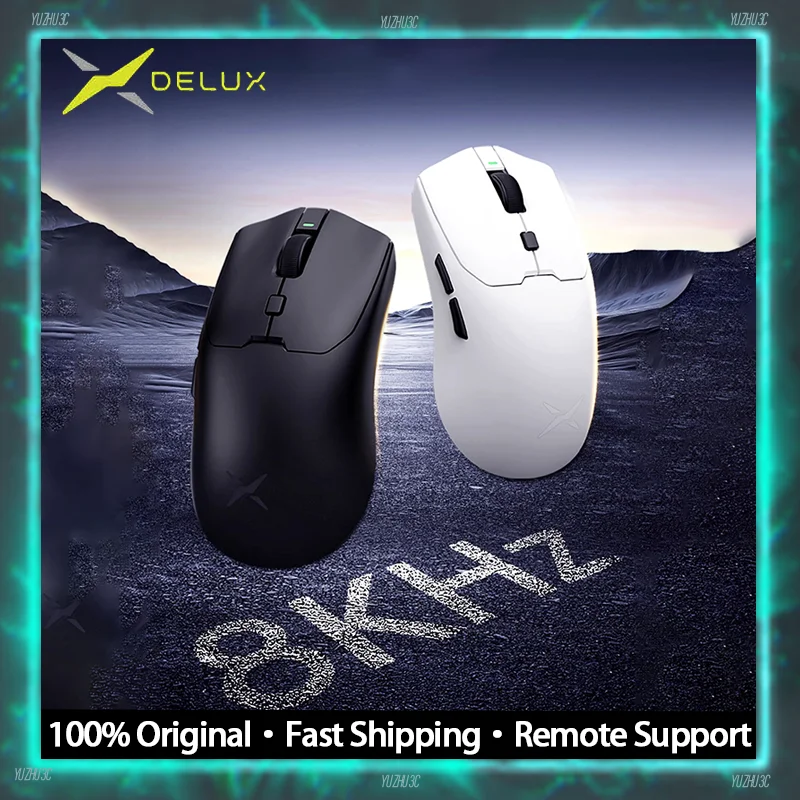 

Игровая мышь Delux M700 M700 Pro Ultra E-Sport PAW3950 Сенсор 8K Скорость заката 500 мАч 2,4G Беспроводная связь с 8K Dongle FPS Mouse