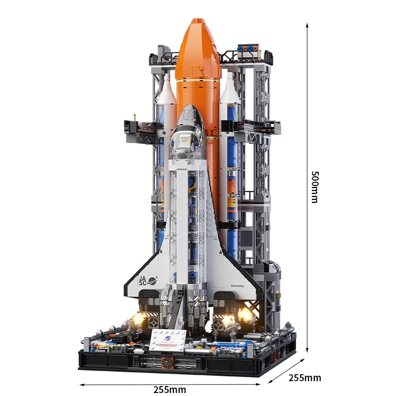 JAKI-8513 Space rocket Space shuttle to explore the moon Space rocket build model adult children\'s building blocks toy