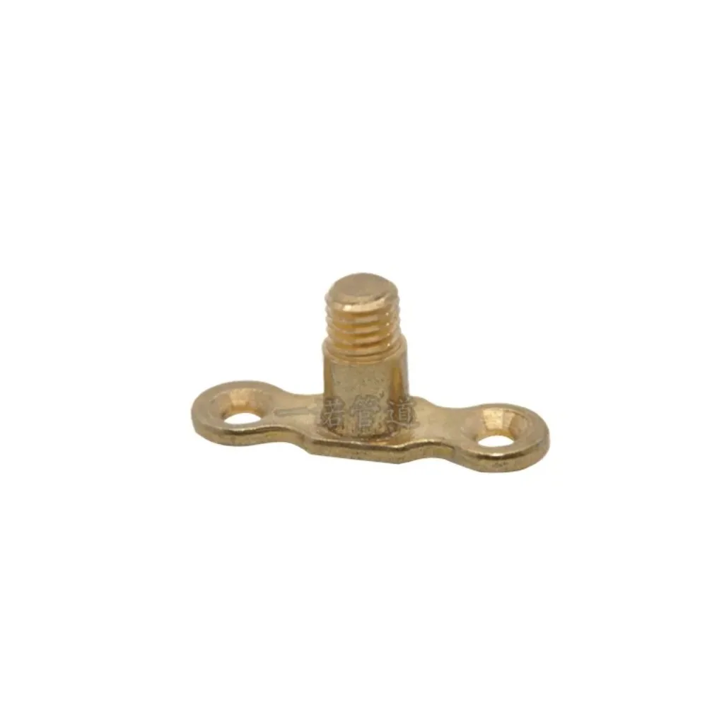 M10 Brass Pipe Clip Base, External Thread Mounting Bracket for Tube Holder, Plumbing & HVAC Fitting