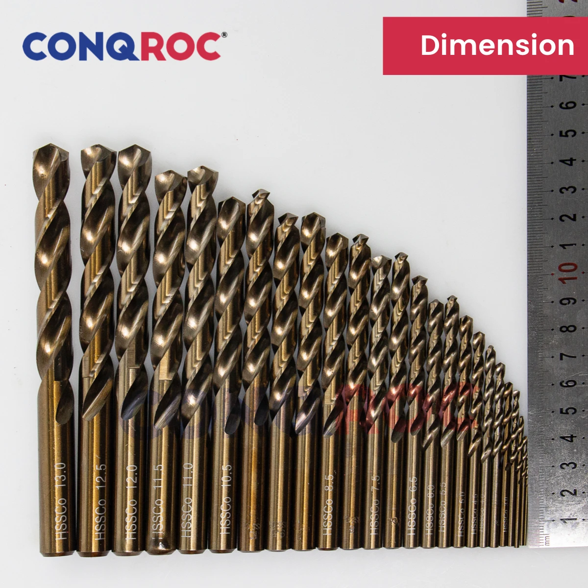 HSS M35 Cobalt Twist Drill Bits Set Straight Shank 25-Size Diameter-1.5~13mm