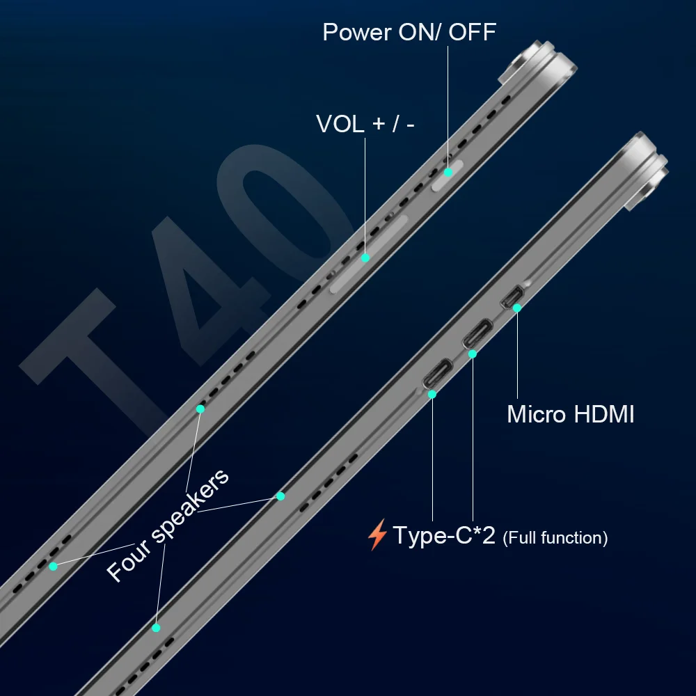 كمبيوتر محمول Ninkear T40 2 في 1 بشاشة تعمل باللمس Intel N100 14 بوصة FHD 16GB DDR5 512GB SSD كمبيوتر محمول واي فاي 6 RGB بإضاءة خلفية