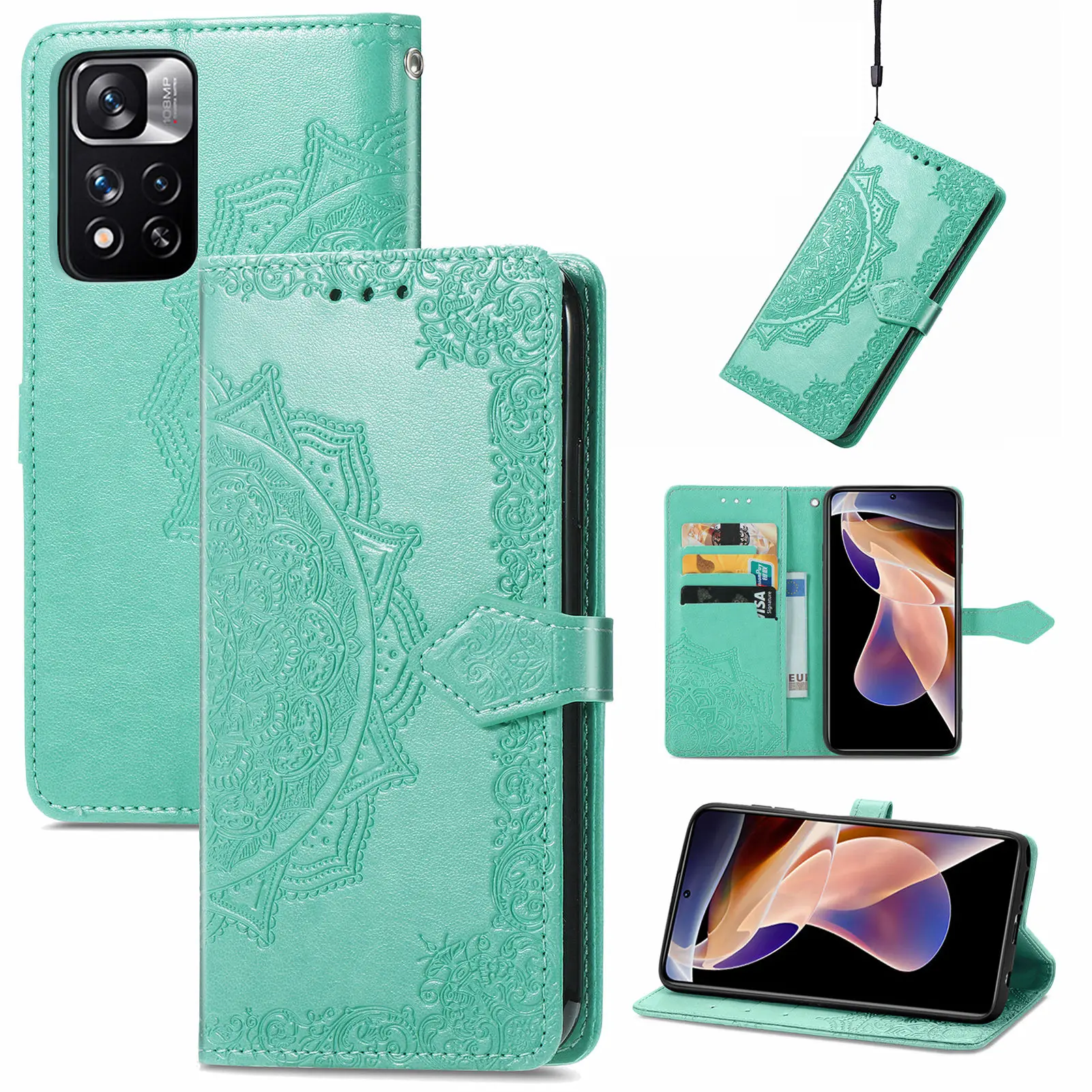 

Full Protection Fashion Leather Case for Xiaomi Redmi Note 11 Pro 5G Note11 Note 11+ 11S Shockproof Wallet Cover