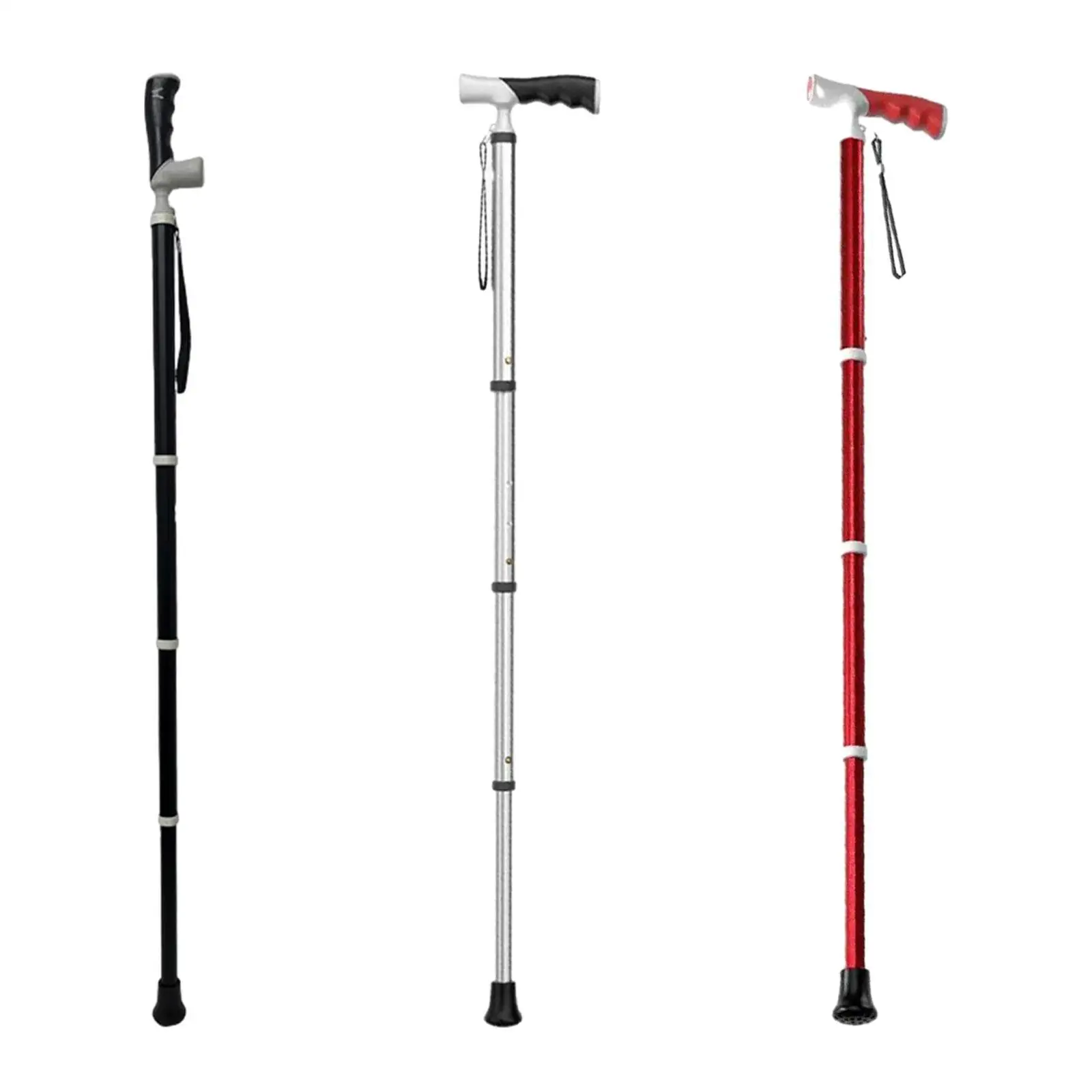 Mountain Trekking Pole Retractable Nonslip Handle Lock Practical Lightweight 3 Joints Stick for Hiker Backpacker Mountaineering