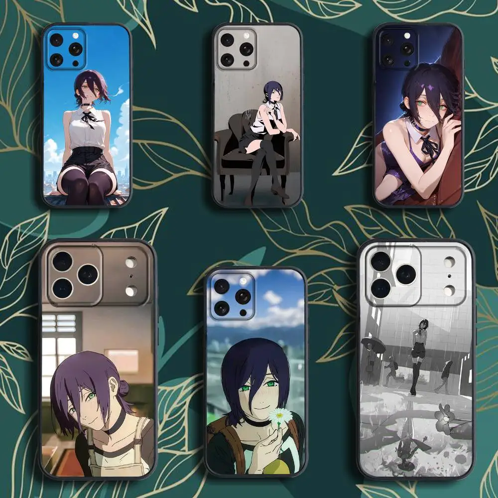 

Chainsaw M-Man R-Reze Phone Case For iPhone 17,16,15,14,13,12,Pro,Max,Plus,E,SE4,Air,Mini Black Soft Box