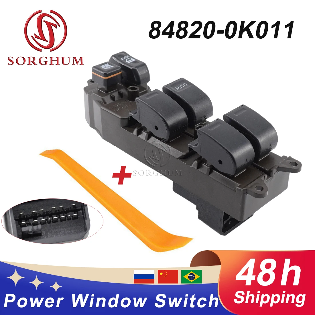 

Sorghum RHD Car styling Electric Power Window Lifter Master Control Switch For Toyota Hilux Vigo 2005 -14 84820-0K011 848200K011