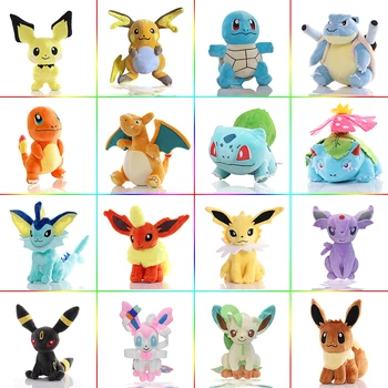 20cm Pokemon Eevee Plush Pikachu Raichu Charizard Blastoise Umbreon Jigglypuff Riolu Mewtwo Charmeleon Gengar Sylveon Plush Toy