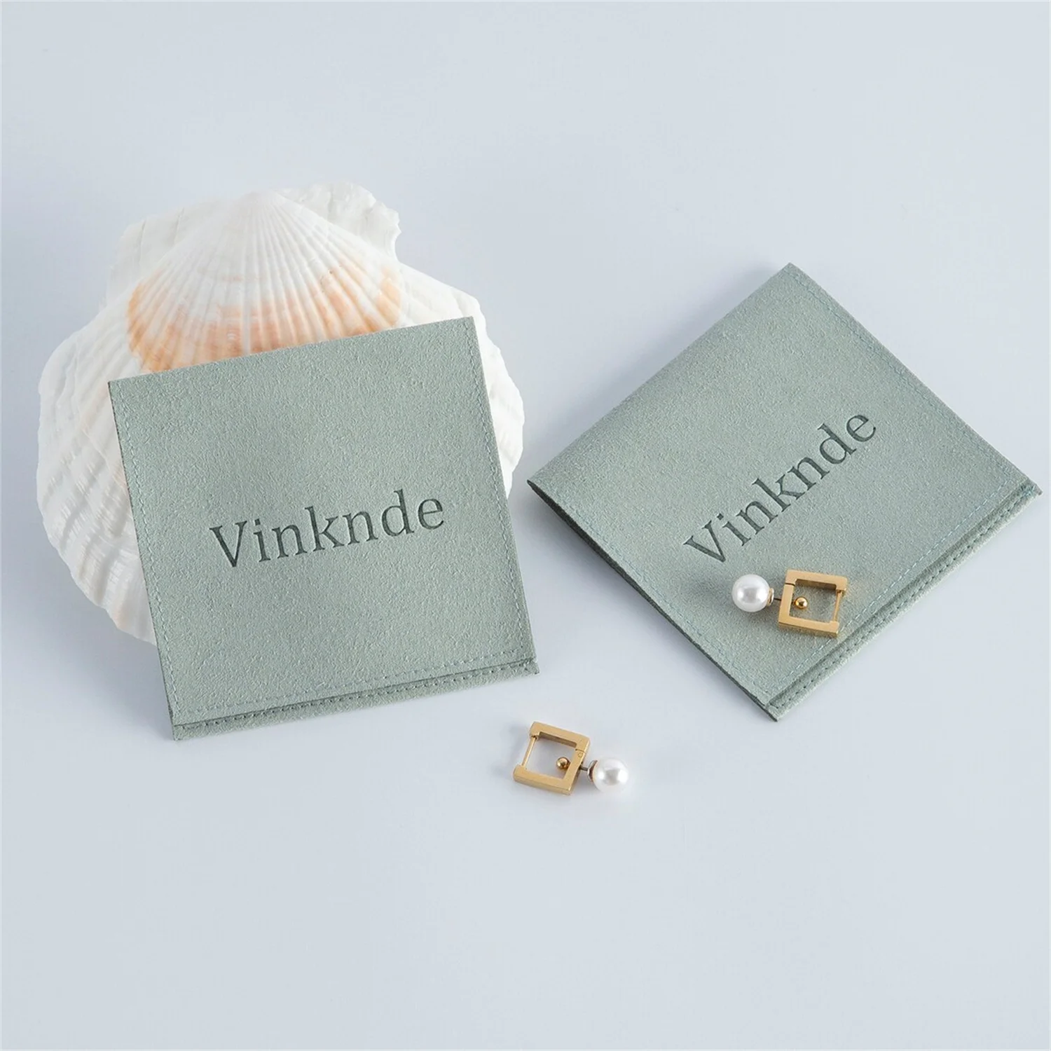 

microfiber jewelry pouch bag with insert card personalized logo print jewelry bag envelope bag jewelry packaging ring brooch pou