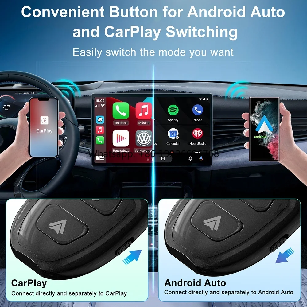 

Carplay Dongle Wireless aple CarPlay & Android Auto Wireless Adapter for Wired Carplay Android Auto Car Convert Car Play manufac