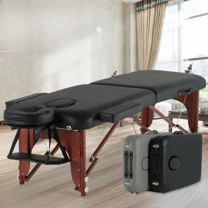 

Speciality Lash Massage Bed Folding Tattoo Wooden Portable Massage Bed Nail Spa Lettino Estetista Commercial Furniture RR50MB