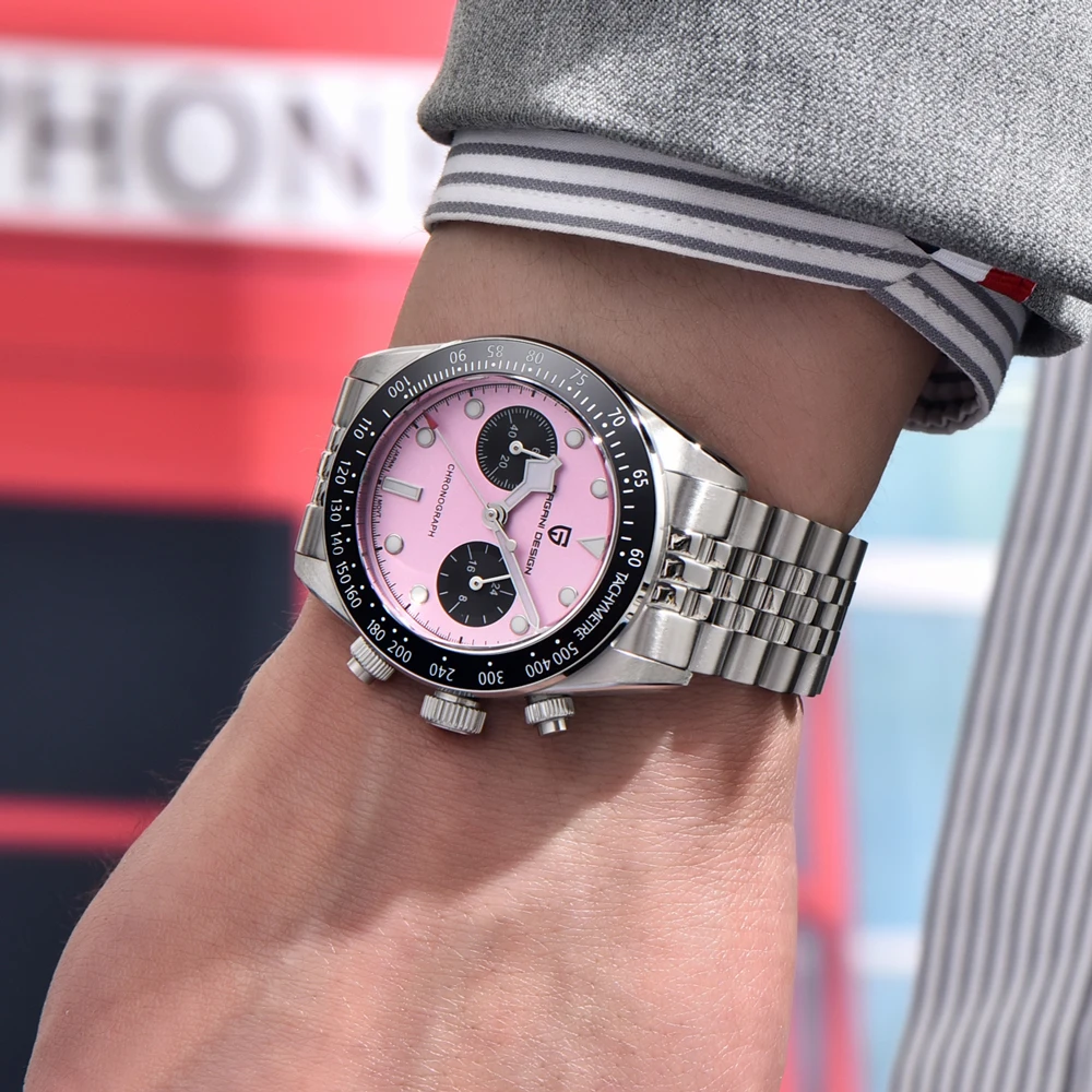 Zegarki PAGANI DESIGN Męskie 2025 Nowe Luksusowe Automatyczne Mechaniczne Zegarki Męskie Panda VK34 Szkło Szafirowe Stal Nierdzewna Wodoodporne