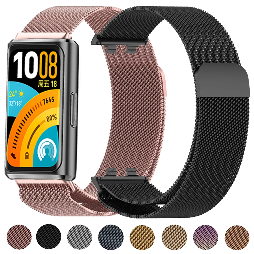 Metallarmband für Huawei Band 11 Pro/11 Sports Smart Milanese Magnetisches Ersatzarmband für Huawei Band 11 Zubehör Uhrenarmband
