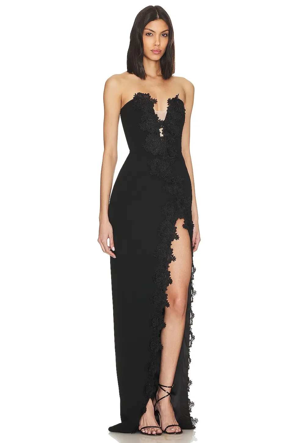 Vestido bodycon sexy sem alças para mulheres, vestido elegante bandagem, festa à noite, tapete de celebridades, high-end, cor preto e branco, cor vermelha