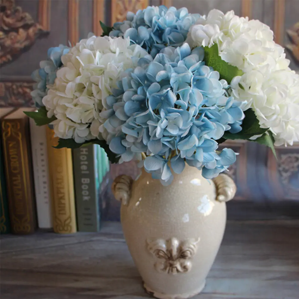 

2 Pcs Fabric Artificial Hydrangea Decorations Wedding Flower Household Adornment Bride