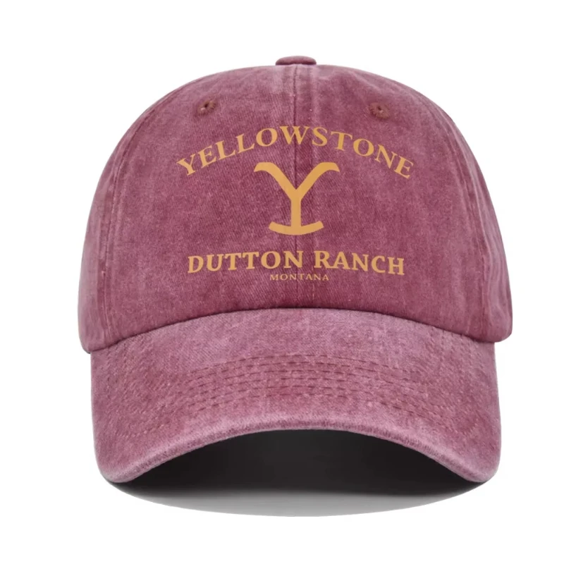 2025 New Yellowstone Dutton Ranch Baseball Cap Vintage Washed Sports Hat Distressed UV Protection Hat Unisex Snapback Hat Visors