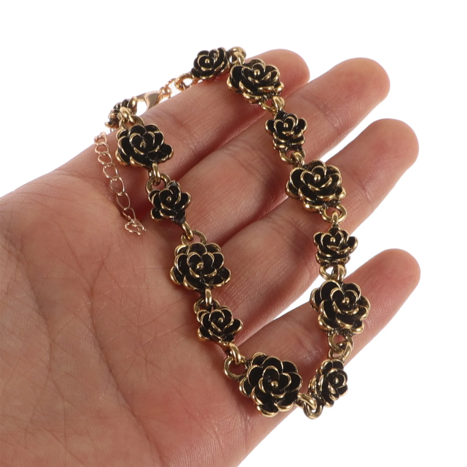 

Little Girl Bracelet Wedding for Women Girls Charm Flower Dainty Alloy Rose Bracelets Trendy Accessories