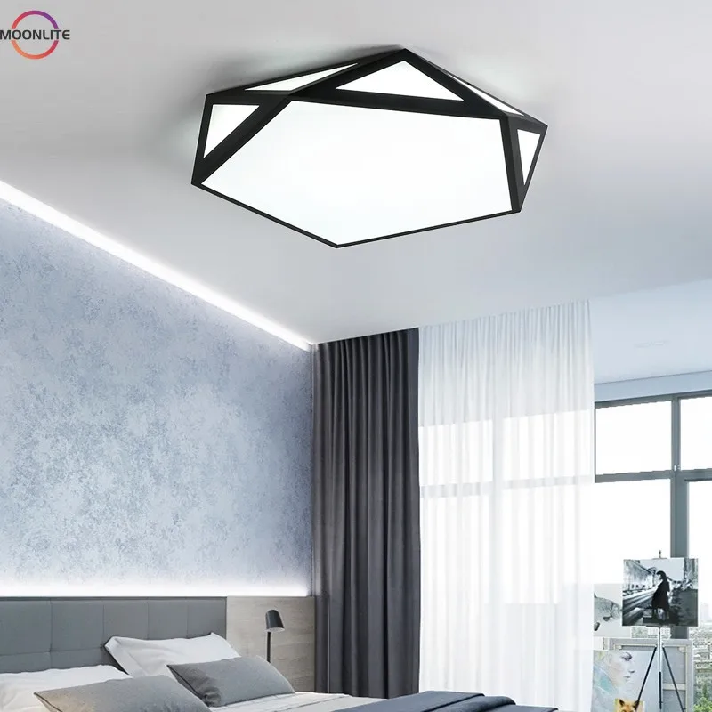 

Nordic geometric led bedroom room ceiling lamp Diamond light modern minimalist creative restaurant lighting living room lighting