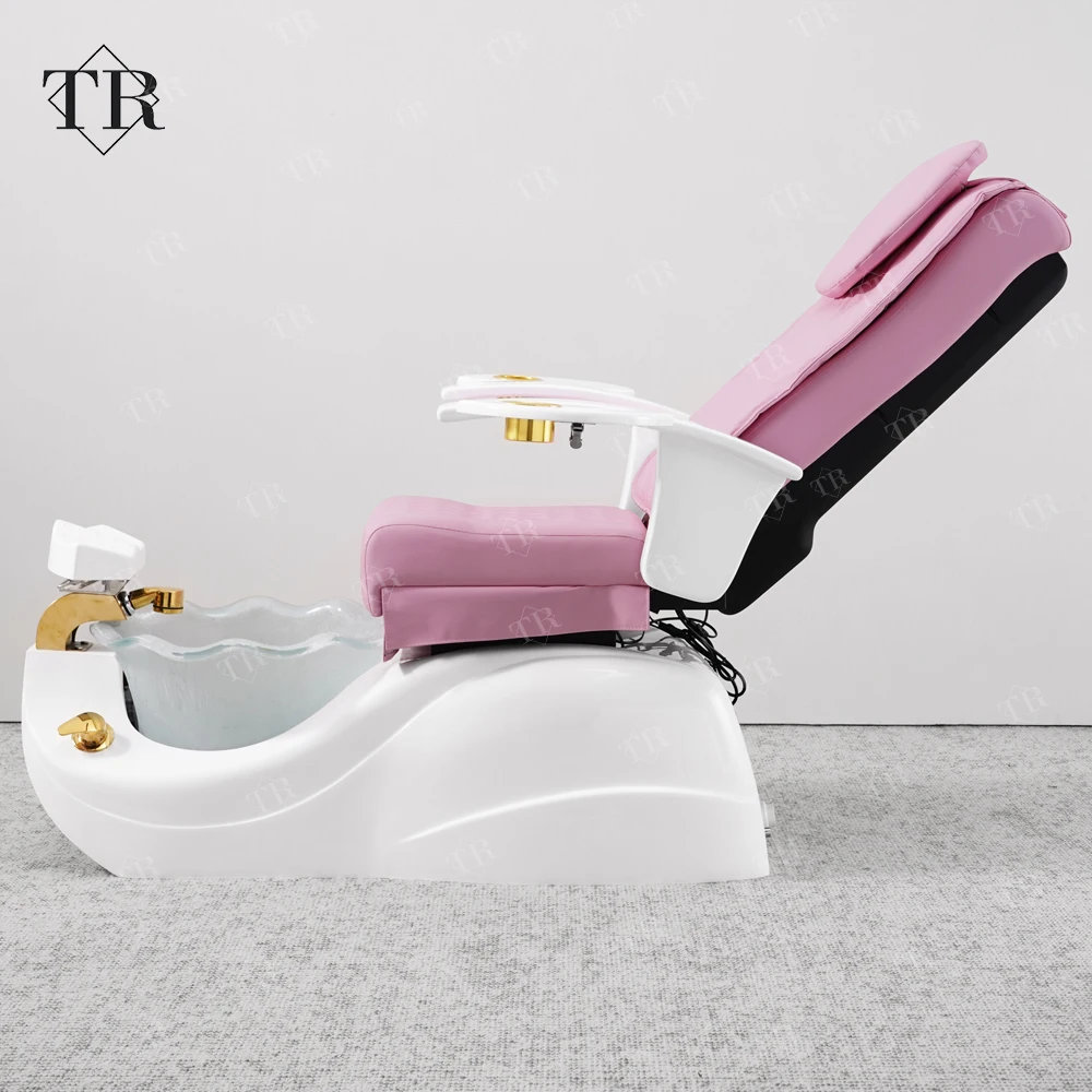 2026 Professional Leather Pedicure Massage Chair Reclining Salon Foot Spa Chair with No Plumbing Required