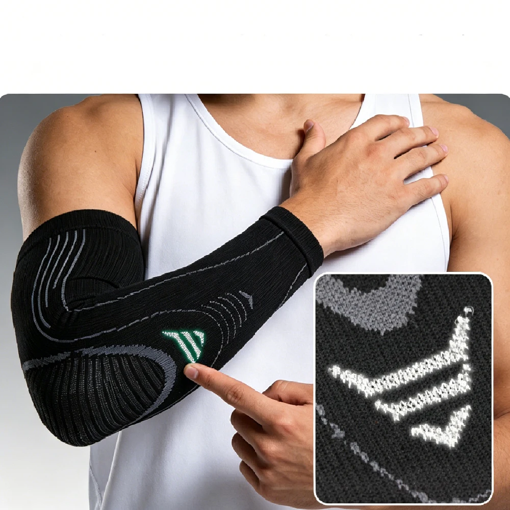 1/2PCS Elbow Compression Full Arm Sleeve Brace, Targeted Compression Arm Support, Lightweight Sports Sleeve for Running,Training