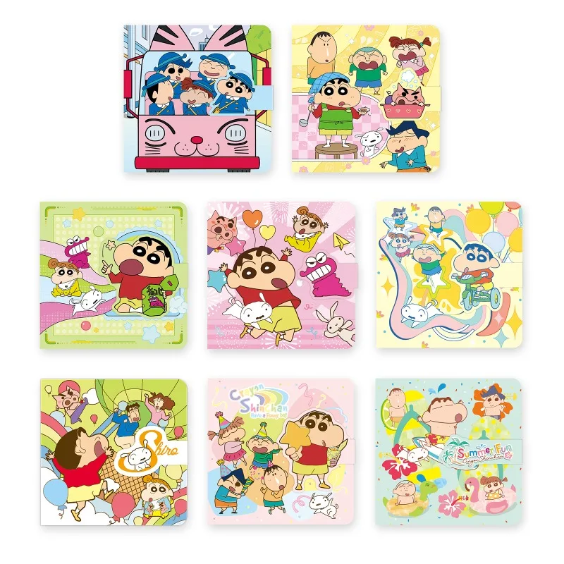 

Hot Kawaii Shinchan Series Magnetic Buckle Notebook Cartoon Characters Cute Print PU Front Cover Diary Boys and Girls Stationery