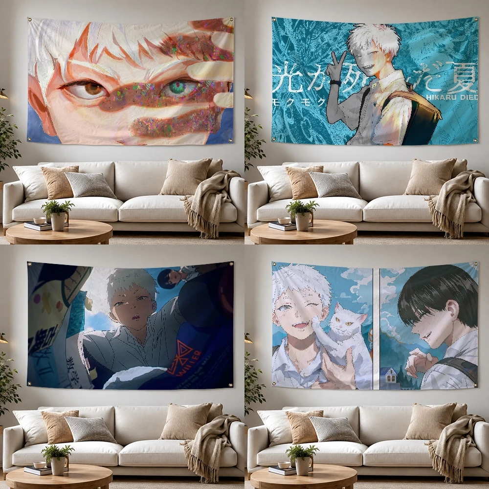 Anime S-Summer Hikaru Died Outdoor Flag for Home Camping Party Club Decor Garden Yard Wall Hanging Banner
