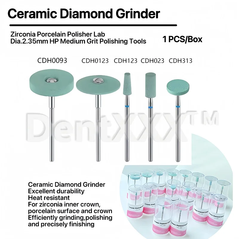 

1PC/5PCS Diamond Polishing Stone Grinder HP2.35mm Shank Coarse Grit Polishing Head for Finishing