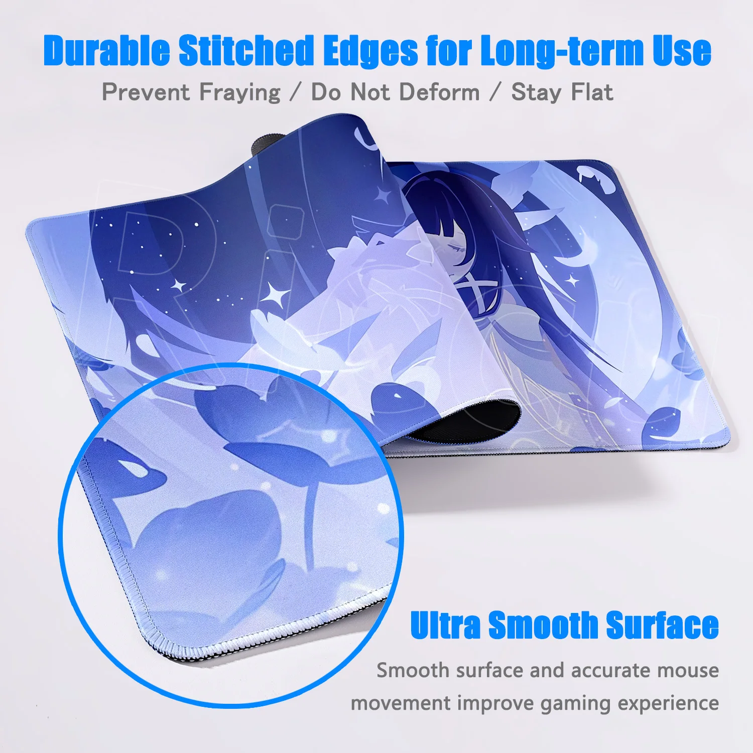 Podkładka pod mysz Kawaii Genshin Impact Columbina, gamingowa, z obszyciem, motyw zwierzęcy, duża, gumowa, artystyczna, pod laptopa, na biurko.