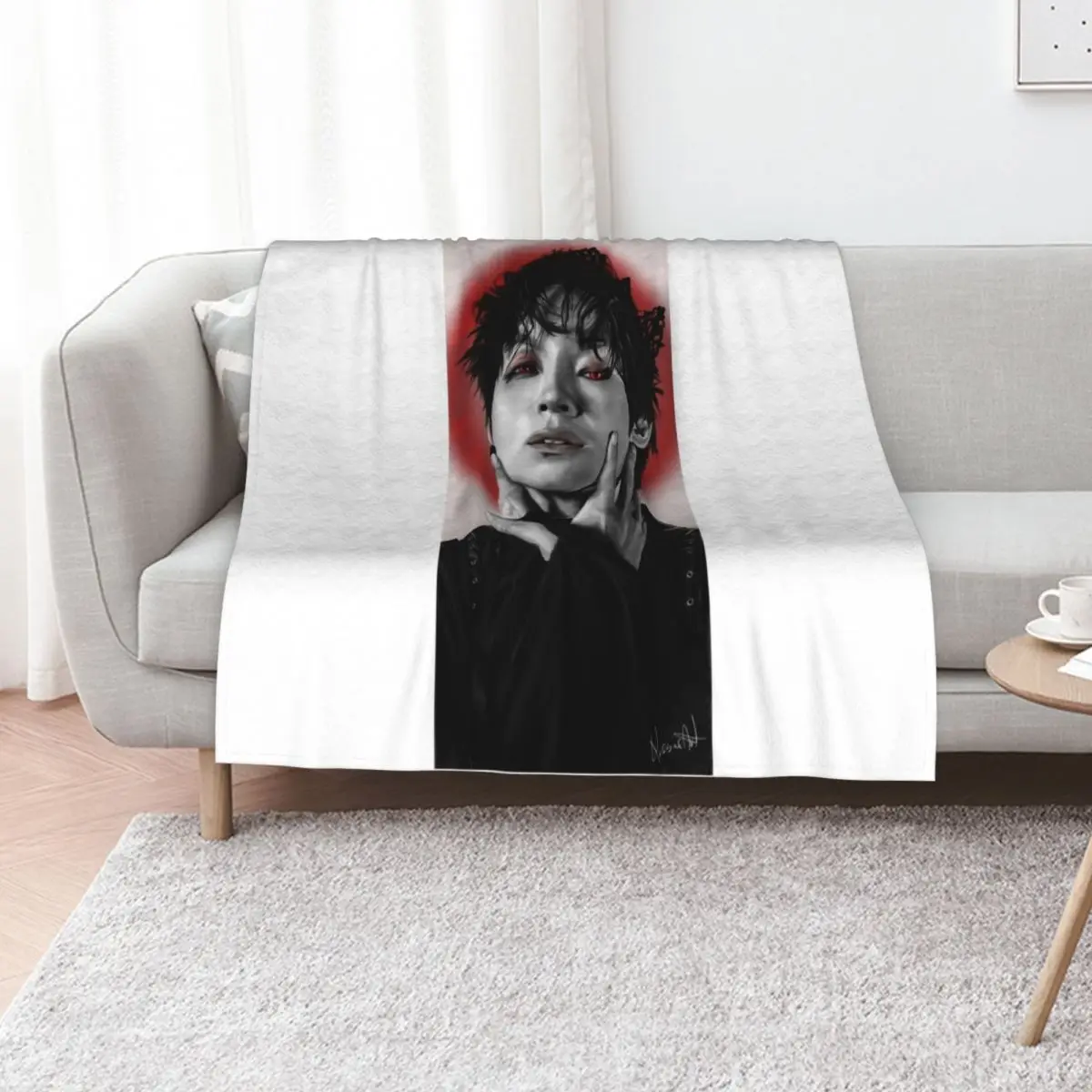 The rose Kim Woosung Sami fanart kpop Throw Blanket for babies Large Beach Custom Decorative Sofas Blankets
