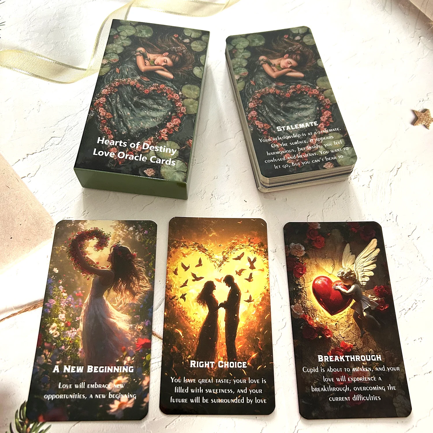 51PCS Love Message Oracle Cards Interpersonal Predictions for Coming Year Relationship Divination Runes Love Board Game Tarot