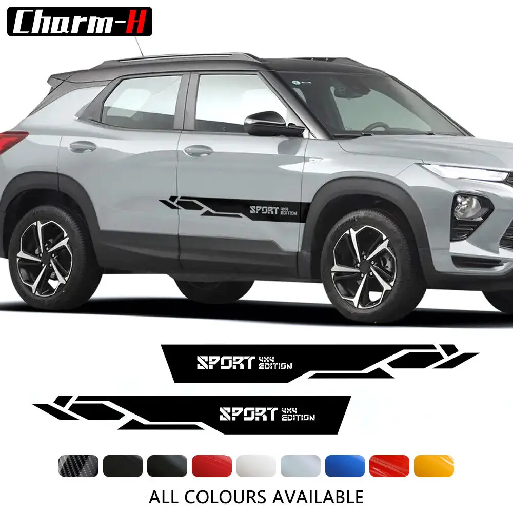 

2 шт. для Chevrolet Trailblazer 2021-2024, наклейки на боковую полоску на двери автомобиля, Sport Edition, графика
